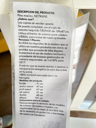 Sillón hamaca Pino macizo IKEA ÄNGSÖ