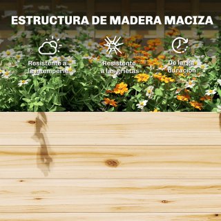 Jardinera Madera con Enrejado y Techo
