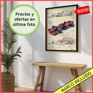 Cuadro F1 Ferrari Planos Poster Ferrari Formula 1