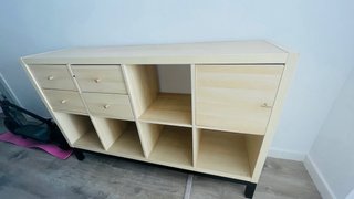 Ikea mueble Kallax 4x2 con Cajones, Puerta y base