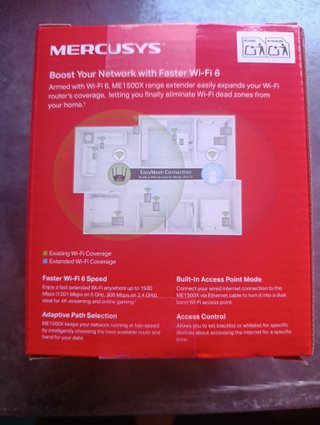 Extensor Wi-Fi 6 MERCUSYS AX1500 ME1500X