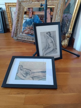 Cuadro vintage mujer desnuda