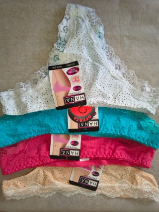 Tanga de encaje rosa HANA Talla S/M