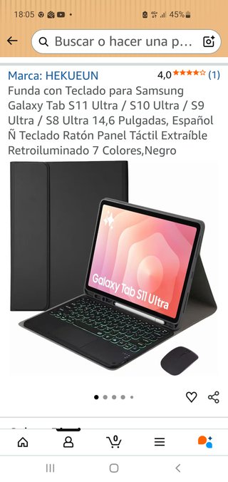 Funda Teclado Samsung Galaxy Tab 14.6 HEKUEUN