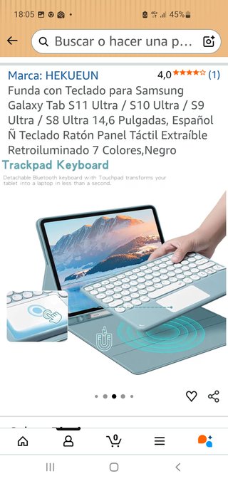 Funda Teclado Samsung Galaxy Tab 14.6 HEKUEUN
