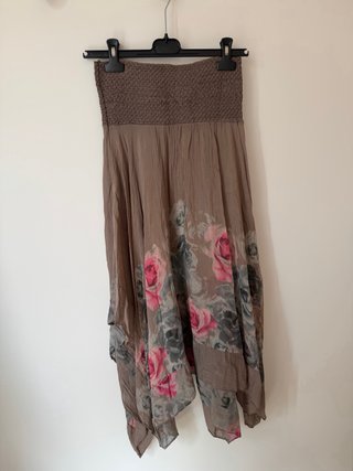 Falda larga floral talla única