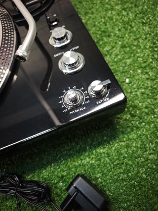 Tocadiscos Vinilo Negro Vintage Preamp