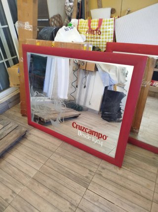 Espejo Cruzcampo Rojo