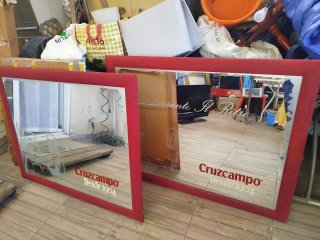 Espejo Cruzcampo Rojo