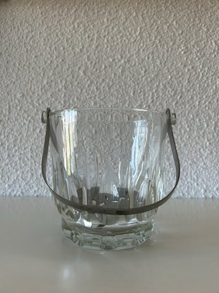 Cubeta Hielo Vintage Vidrio Tallado