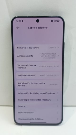Xiaomi 15 512GB Negro