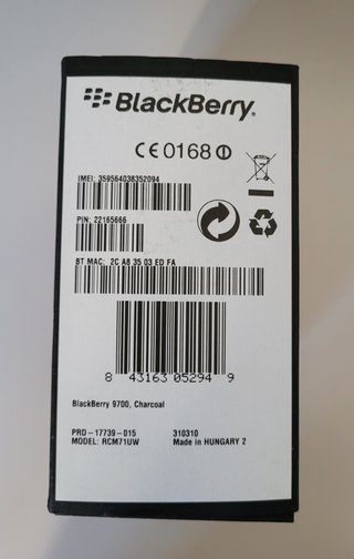 BlackBerry Palmare Nero - Ottime Condizioni
