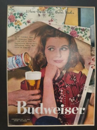 Póster vintage Budweiser Where there's Life...