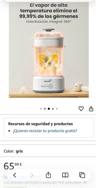 Esterilizador y secador Biberones Chupetes Grownsy