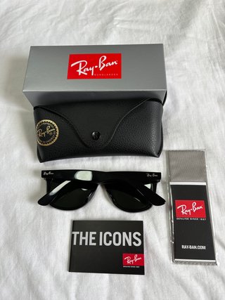 Gafas de sol Ray-Ban Wayfarer Black/G15 Green 50