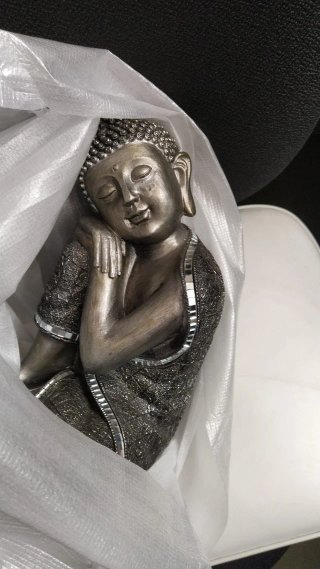 Figura Buda Durmiendo COLOR Plata Metal