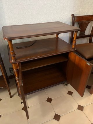 Mueble bar/aparador madera con ruedas