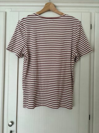 Camiseta rayas marrón y blanco