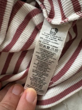 Camiseta rayas marrón y blanco