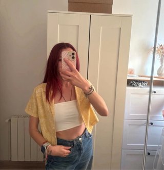 Camisa Crop Top Hawaiana Mujer
