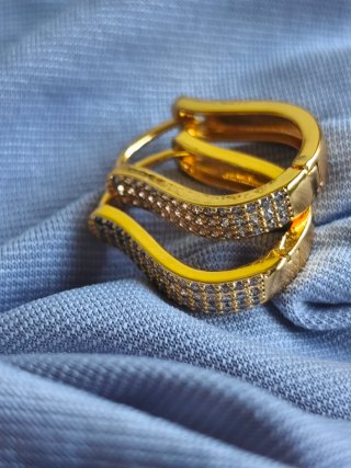 Pendientes chapados en oro 18k