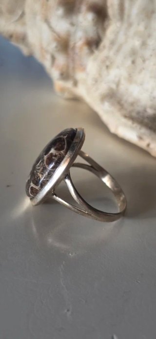 Anillo de plata jaspe turitella