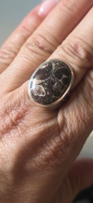Anillo de plata jaspe turitella