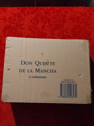 Tomo de dos libros Don Quijote de la Mancha