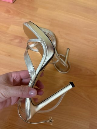 Sandalias Zara Tacon Dorado No ago envio