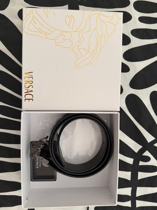 Cinturón Versace Negro Hebilla Medusa 1:1 OG