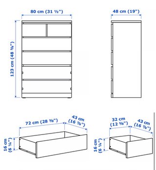 Cómoda Cajonera Blanca Ikea