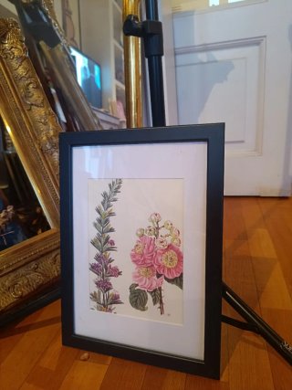 Lote de 2 Cuadros Vintage Flores