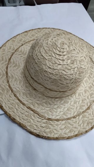 Cappello di paglia donna beige