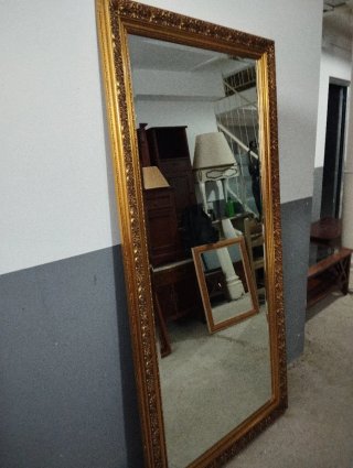 Espejo antiguo vestidor dorado