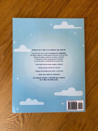 Libro para colorear “Feliz 4 cumpleaños!”