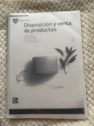 Libro de texto, disposición y venta de prod