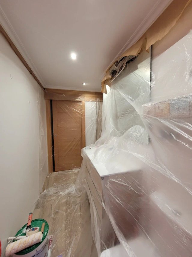 Pintura y alisado de paredes