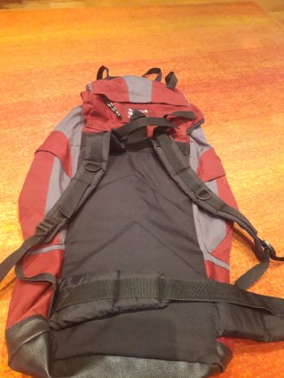 Mochila alta montaña Setmil roja y gris