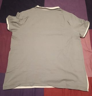 Polo Kiabi Gris y Blanco Talla XXL