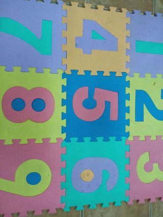 Alfombra Puzzle Números y Letras , 3 unid completa