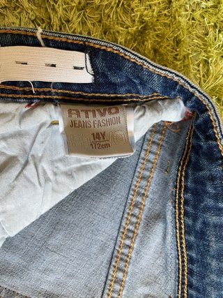 Calções jeans Ativo rapaz 14 anos