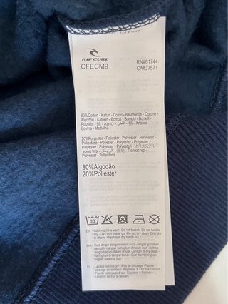 Sudadera Rip Curl Azul Marino NWT XXL - Nueva