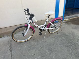Bicicleta infantil niña rosa y blanca