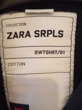 Sudadera Zara Hombre Negra Talla XXS.