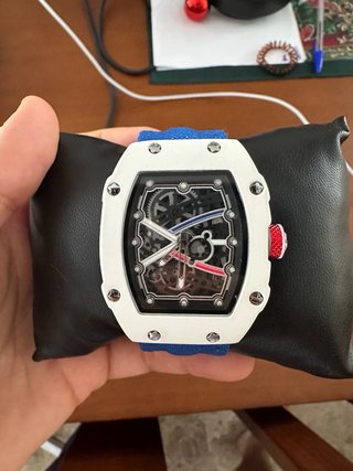 Reloj estilo RM 67-02 Blanco y Azul