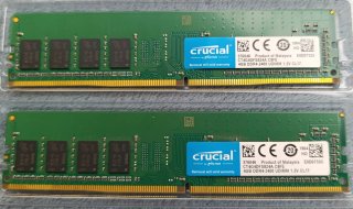 2x4GB DDR4 RAM Crucial 2400MHz 8GB