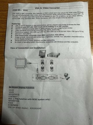 Convertidor de video VGA a BNC
