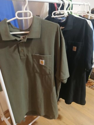 Polos Carhartt Negro y Verde Militar