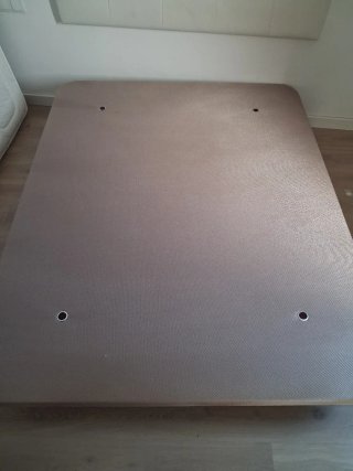 Somier de matrimonio beige/gris