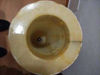 LAMPARA DE ALABASTRO TALLADA